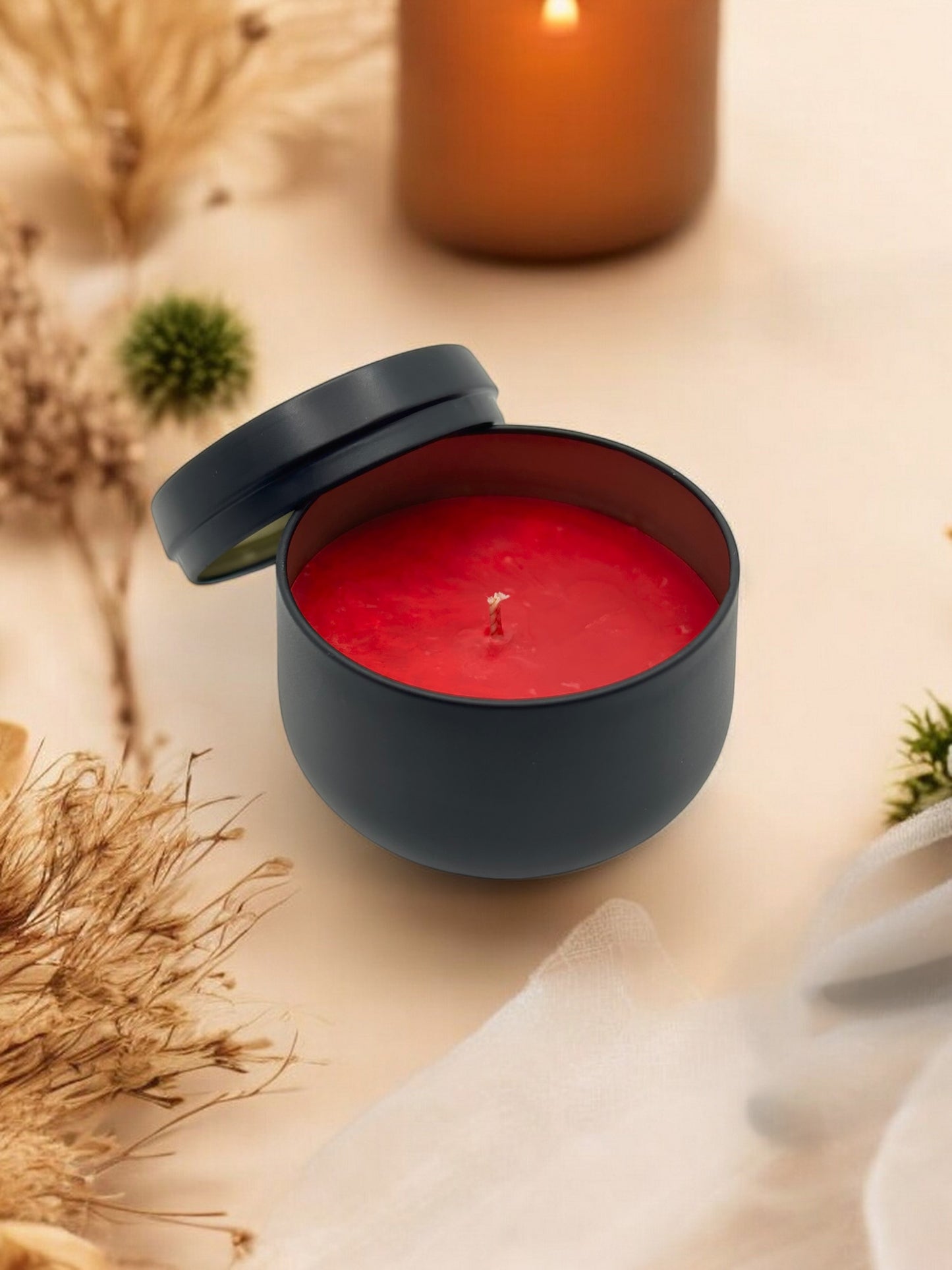 Bougie Artisanale "Love", parfum Fleur de Cerisier