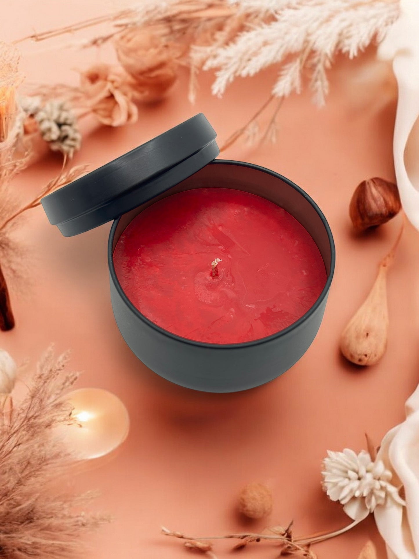 Bougie Artisanale "Love", parfum Fleur de Cerisier
