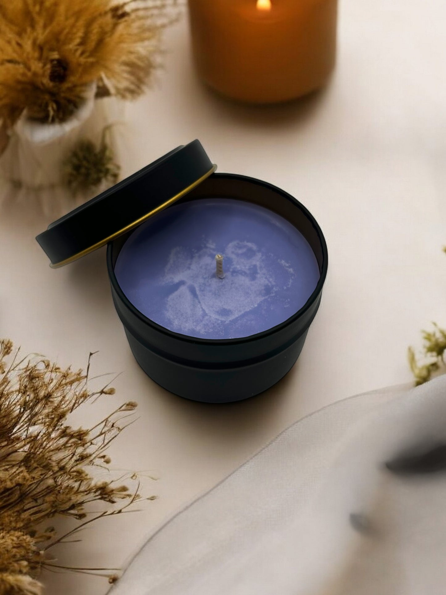 Bougie Artisanale "Le Génie", parfum Bois de Oud