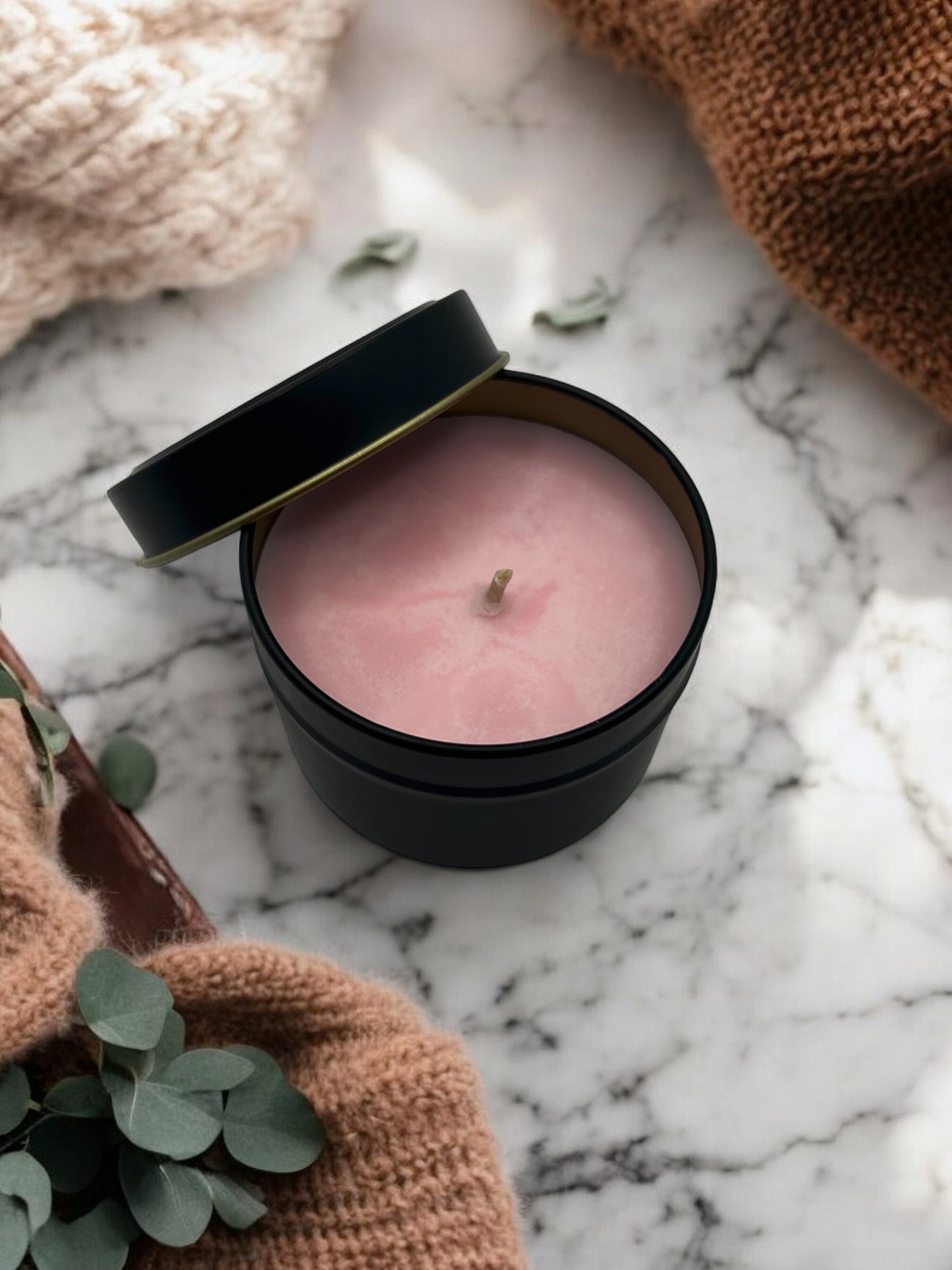 Bougie Artisanale "Le philtre d'amour", parfum Fleur de Cerisier