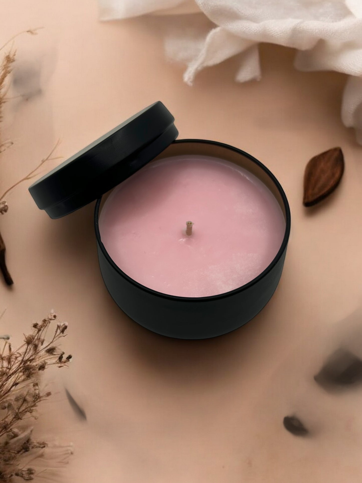 Bougie Artisanale "La Fiancée", parfum Fleur de Cerisier