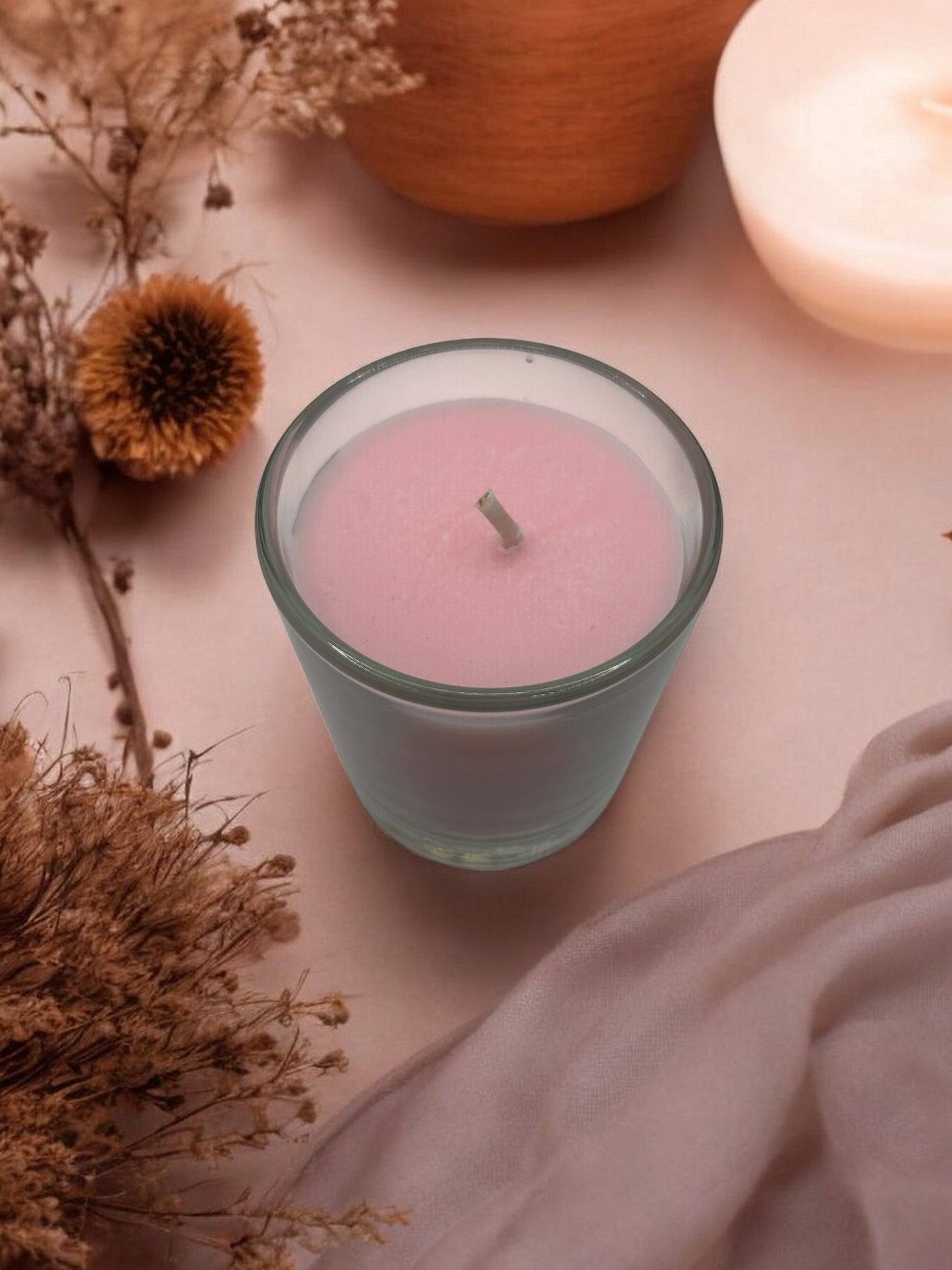 Bougie Artisanale "La Courtisane", parfum Fleur de Cerisier