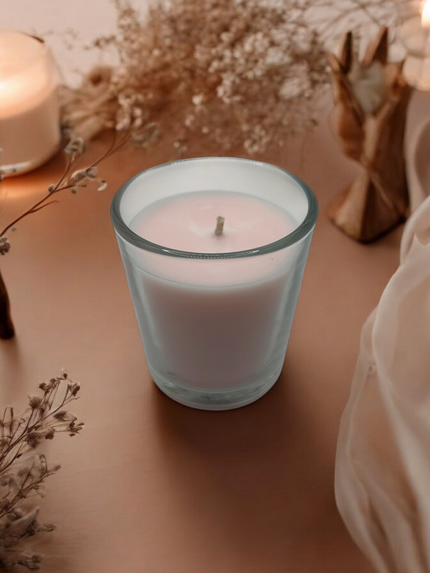 Bougie Artisanale "La Jouvencelle", parfum Rose