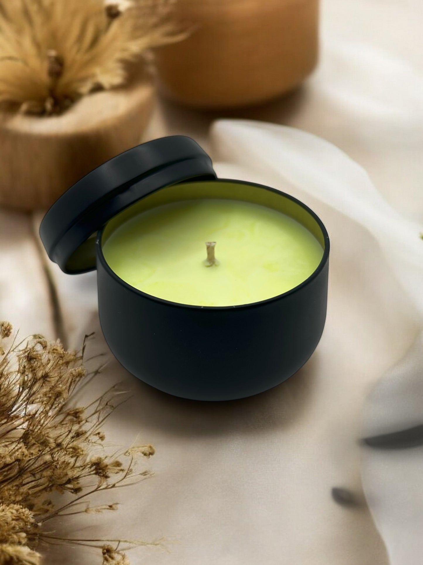 Bougie Artisanale "L'ensoléillée", parfum Monoï