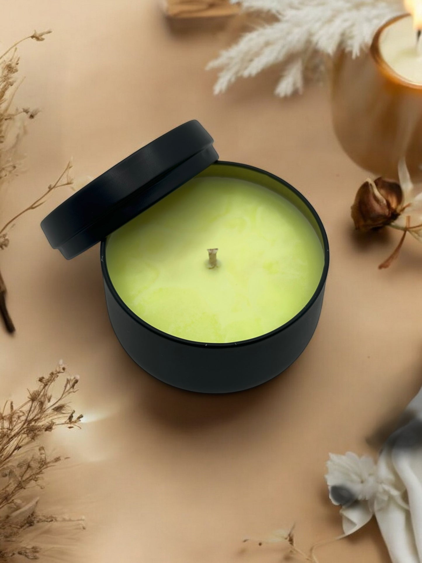 Bougie Artisanale "L'ensoléillée", parfum Monoï