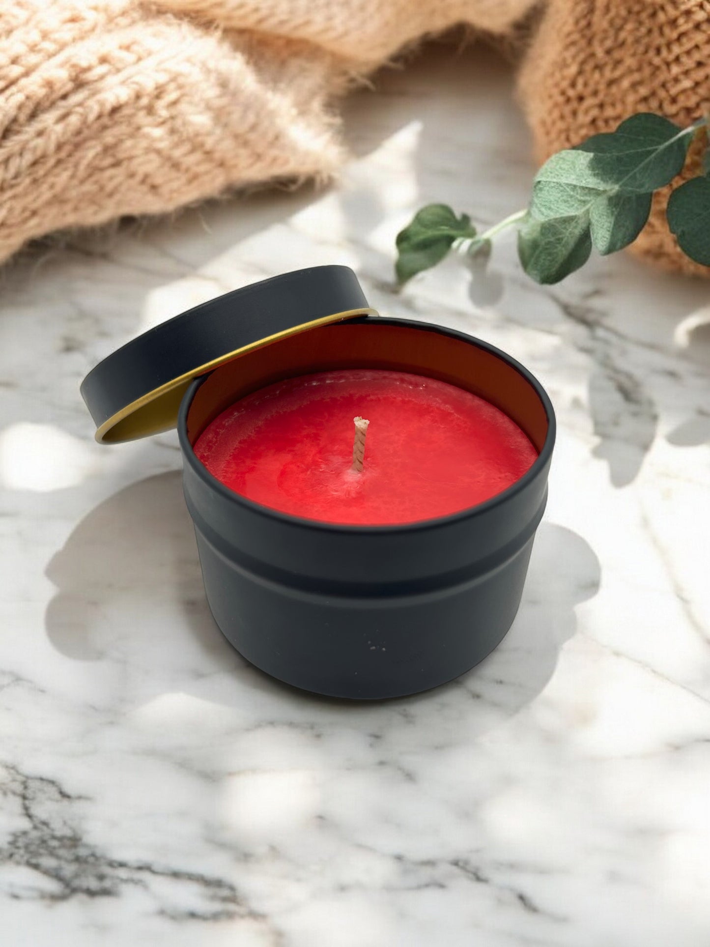 Bougie Artisanale "Le Baiser", parfum Hibiscus