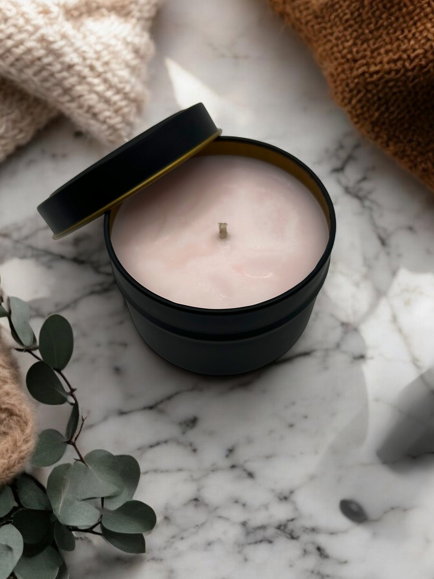 Bougie Artisanale "La lettre d'amour", parfum Rose